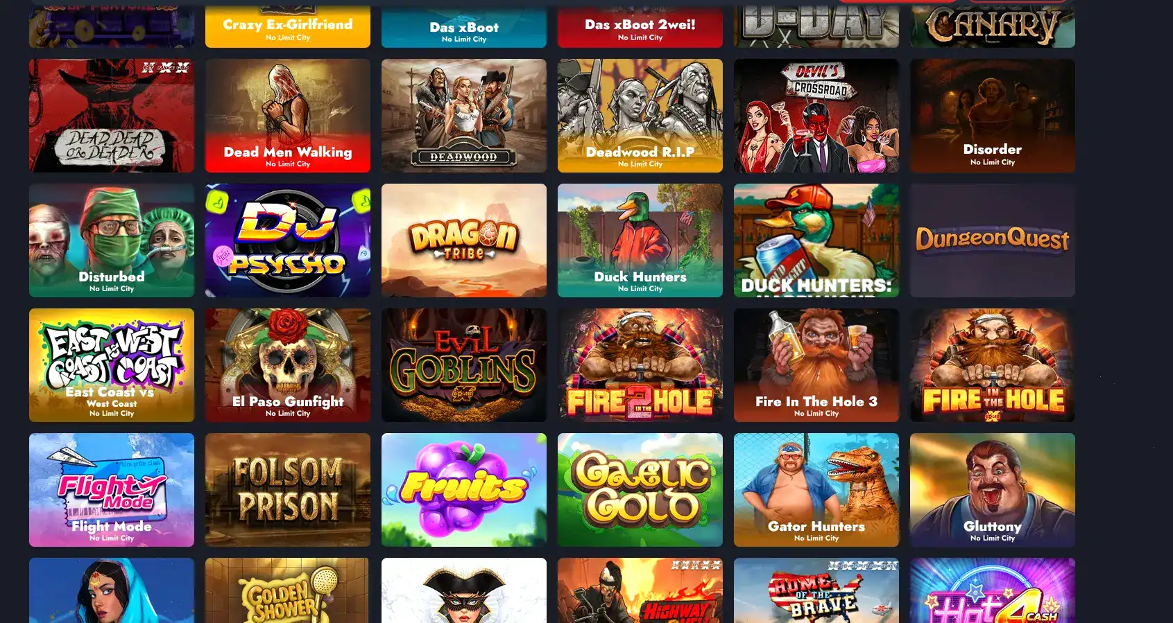 Мобильная версия Yard casino